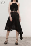 SWAYING/KNIT Crochet Backless Dress SW22SSL38 Black